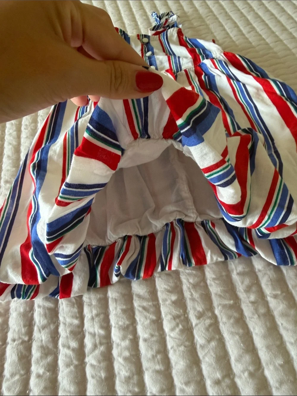 Old Navy Red, Blue, White Striped Sundress for girls